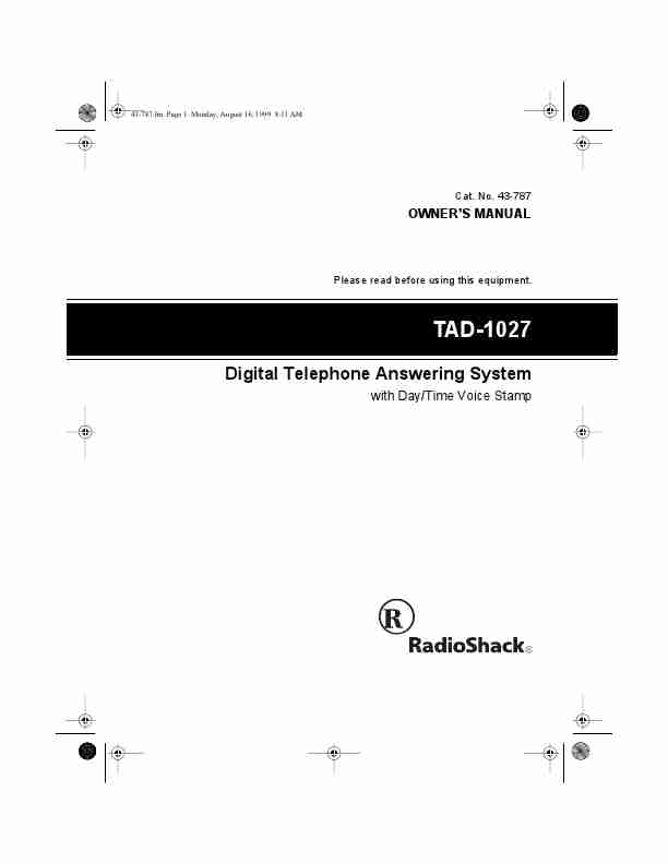 Radio Shack Answering Machine TAD-1027-page_pdf
